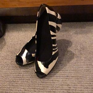 Zebra high heels